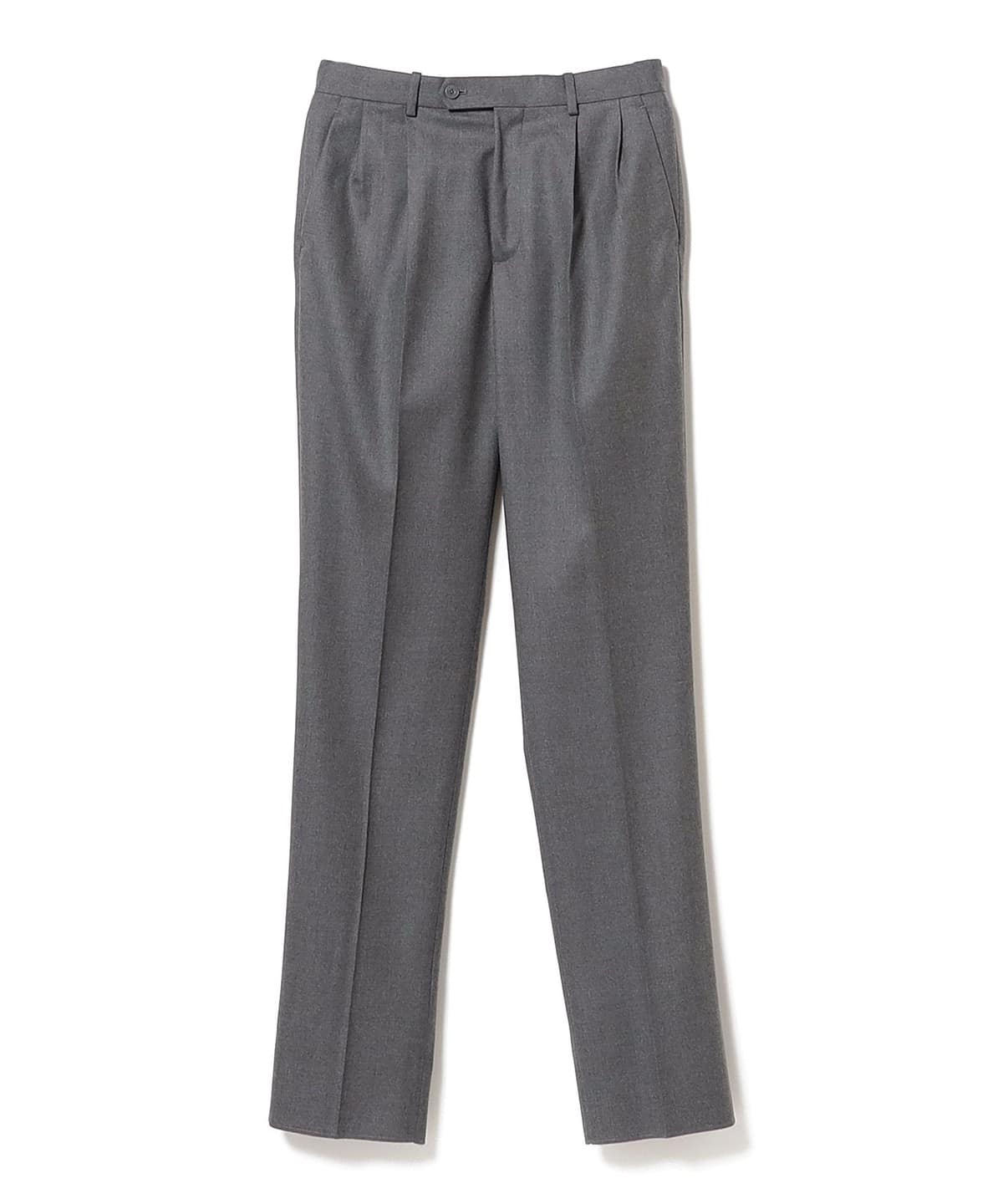 ORTELO / ウール サキソニー 2プリーツ スラックス パンツ MEN GREY/08 46 ORTELO / ウール サキソニー 2プリーツ スラックス パンツ MEN GREY/08 46