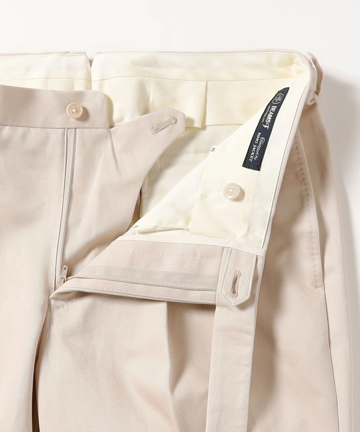 BEAMS F（ビームスF）1プリーツ コットンツイル スラックス（パンツ