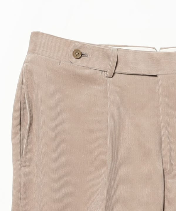 BEAMS F（ビームスF）コーデュロイ 1プリーツ スラックス（パンツ