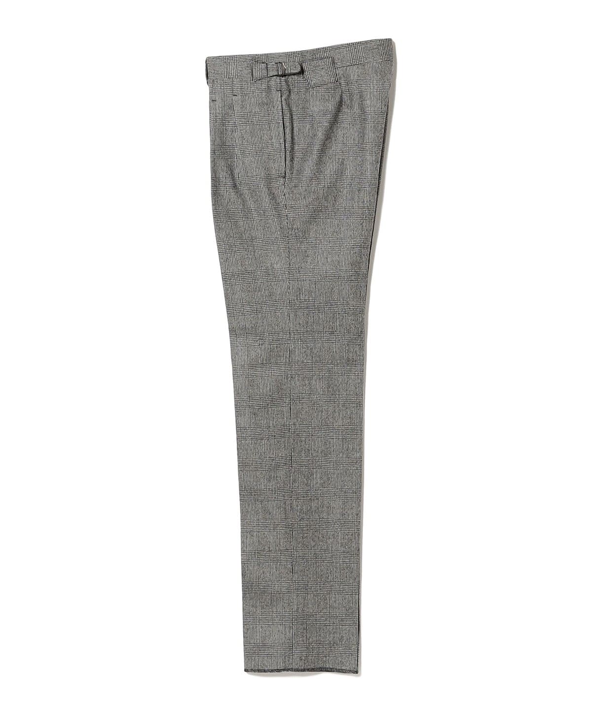 BEAMS F（ビームスF）【別注】IGARASHI TROUSERS / グレンチェック 2プリーツ サイドアジャスター ワイドスラックス（パンツ  スラックス）通販｜BEAMS