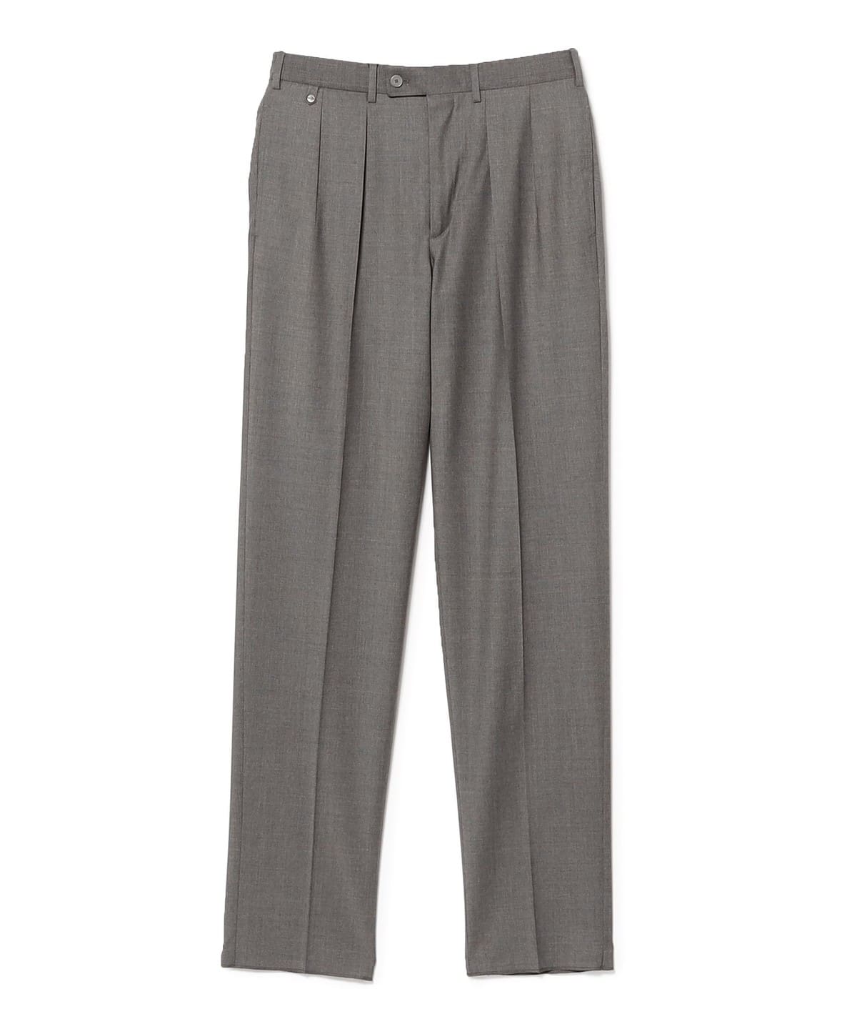 ATELIER ZINS / ミックスファブリック フレスコ 2プリーツ ワイドスラックス パンツ MEN LT. GREY/02 40 ATELIER ZINS / ミックスファブリック フレスコ 2プリーツ ワイドスラックス パンツ MEN LT. GREY/02 40