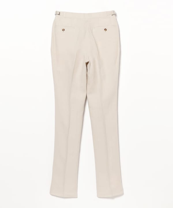 BEAMS F（BEAMS F）新&Lingwood / 亚麻 One Pleats 侧调拉链裤