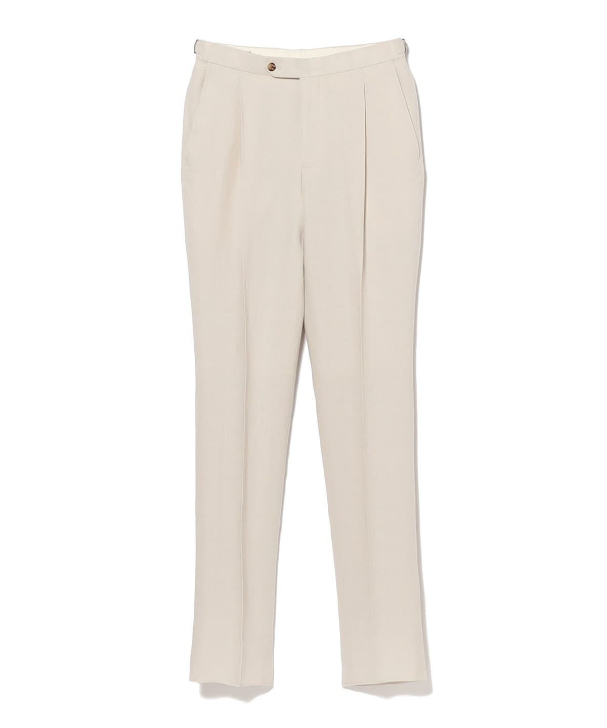 New & Lingwood / リネン ワンプリーツ サイドアジャスター スラックス パンツ MEN CREAM/1222630 34 New & Lingwood / リネン ワンプリーツ サイドアジャスター スラックス パンツ MEN CREAM/1222630 34