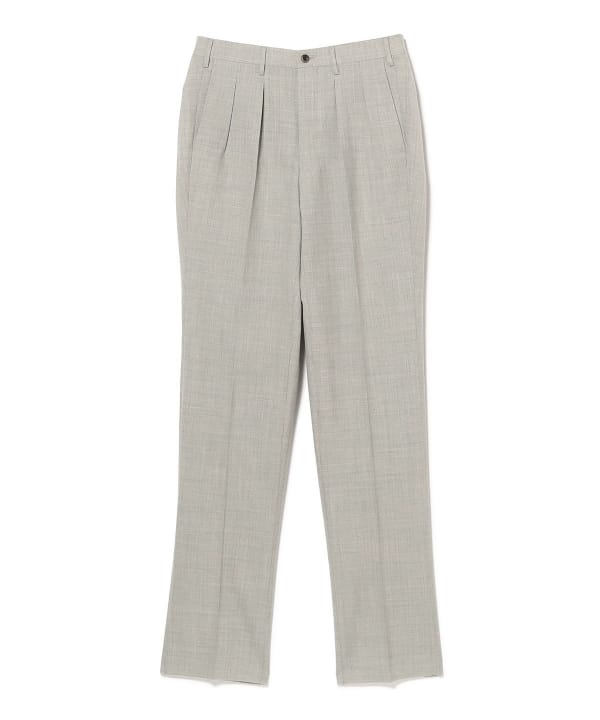 BEAMS F スラックス ウール フラノ 1プリーツ メンズ : ZOZOTOWN