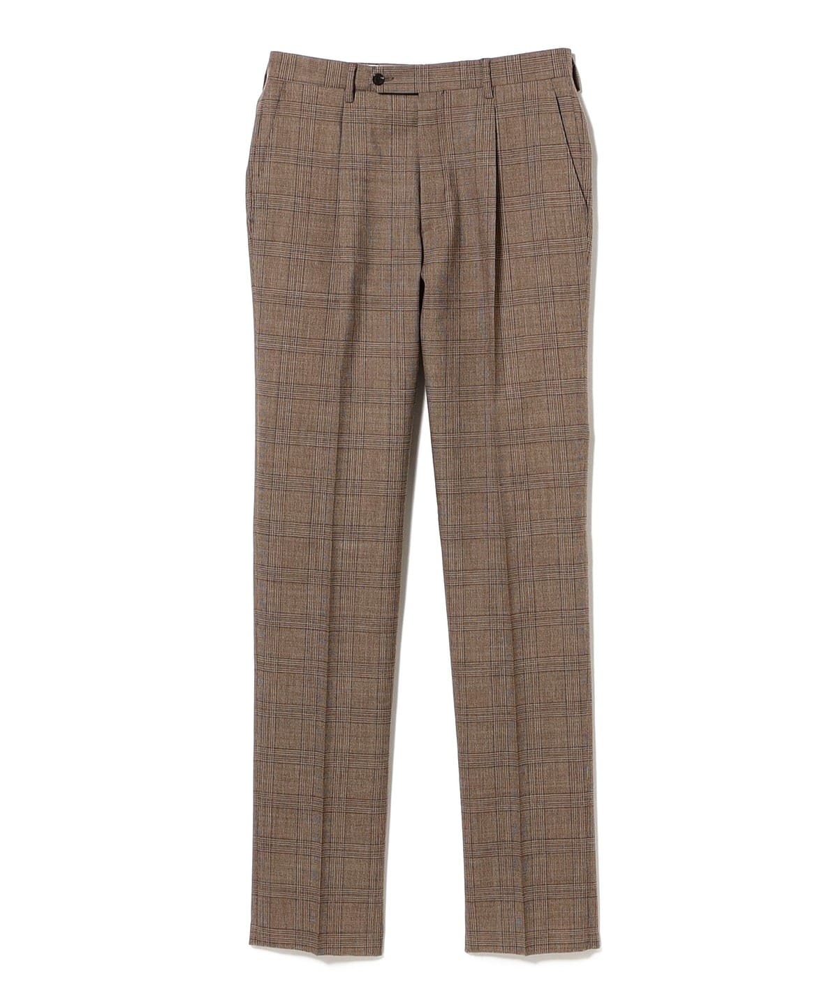 【別注】GERMANO ジェルマーノ / グレンチェック 1プリーツ スラックス パンツ MEN BROWN/344 44 【別注】GERMANO ジェルマーノ / グレンチェック 1プリーツ スラックス パンツ MEN BROWN/344 44
