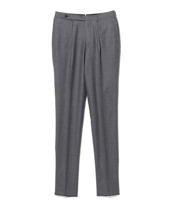 BEAMS Fの1プリーツ スラックス パンツ グレー(春夏用) BEAMS F（ビームスF）【別注】IGARASHI TROUSERS / ウール 2
