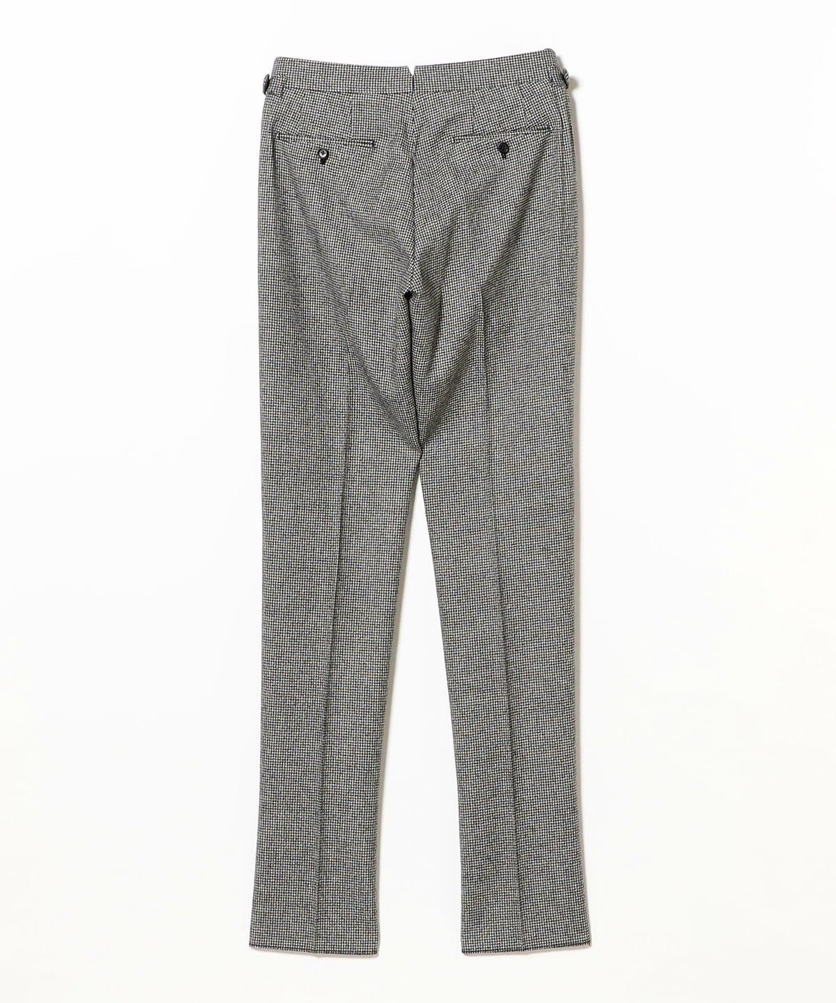 BEAMS F（ビームスF）ウール ハウンドトゥース 1プリーツ サイド