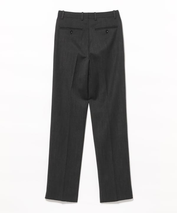 PT01×BEAMSF コラボ　スラックス　グレー　48 TRAVELLER 1 BEAMS F（ビームスF）ORTELO / ウール フレスコ 2プリーツ ワイド