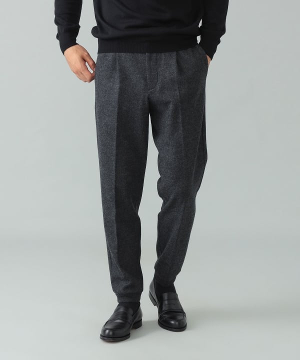 ORTELOオルテロ ジャージー 1プリーツ リブパンツ46 BEAMS F（ビームスF）【別注】ORTELO / ウールジャージ 1プリーツ