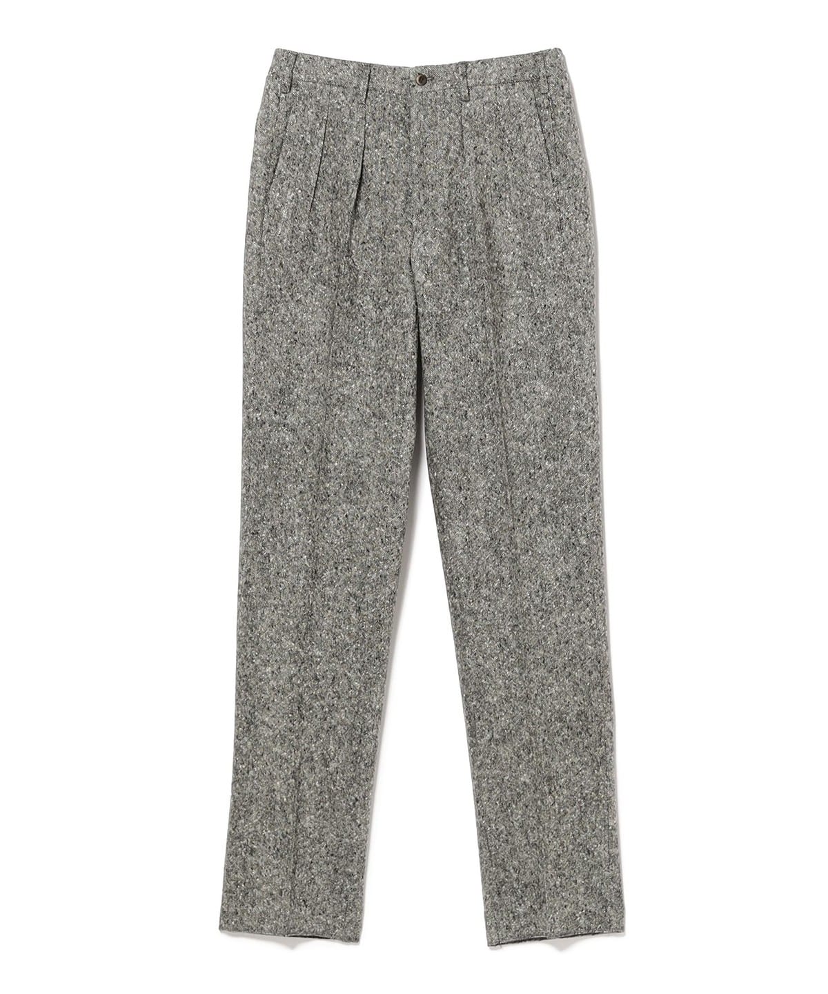 【別注】EMINENTO by H .Osaku / ホームスパン 2プリーツ ワイドスラックス パンツ MEN GREY 50 【別注】EMINENTO by H .Osaku / ホームスパン 2プリーツ ワイドスラックス パンツ MEN GREY 50