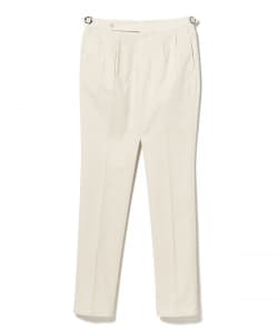 【別注】GTA / HERRICK ストレッチ コットン ギャバジン サイドアジャスター 2プリーツ スラックス