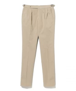 【別注】GTA / HERRICK ストレッチ コットン ギャバジン サイドアジャスター 2プリーツ スラックス