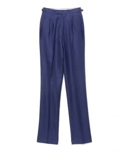 【別注】Anderson & Sheppard / ミックスファブリック 2プリーツ サイドアジャスター ヘリンボーン スラックス