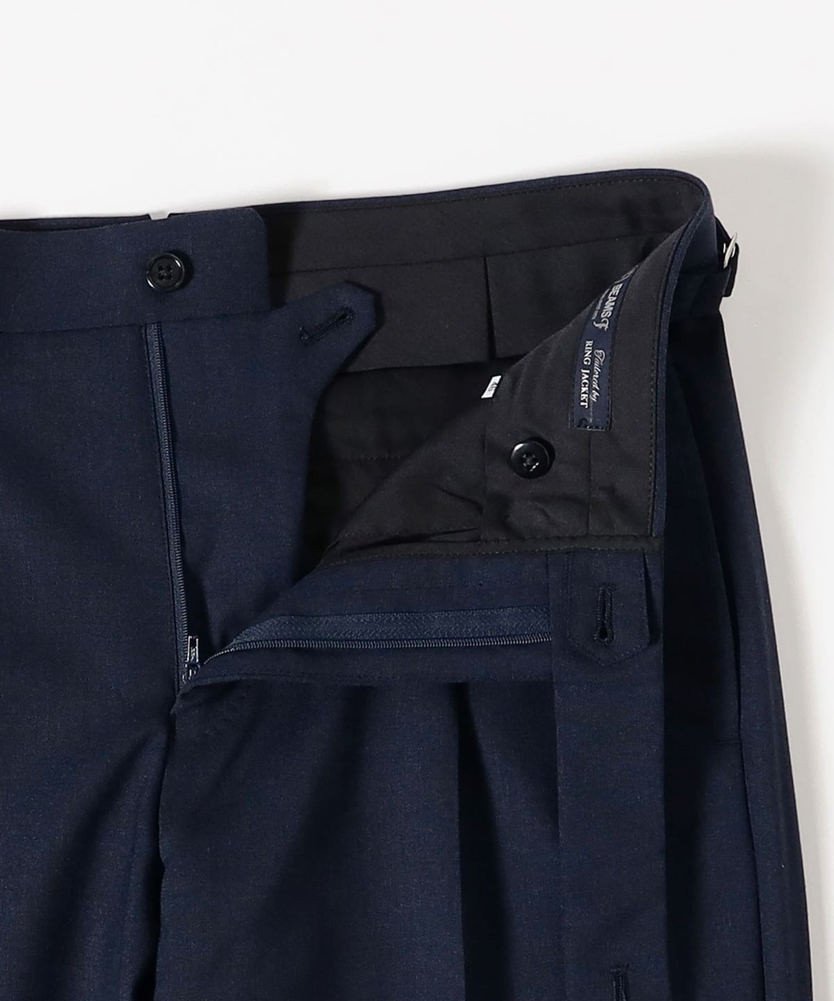 BEAMS F（ビームスF）ウール 1プリーツ サイドアジャスター スラックス