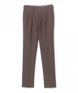 【別注】IGARASHI TROUSERS / コットンリネン 2プリーツ サイドアジャスター スラックス