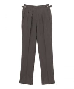 【別注】EMINENTO by H .Osaku / トロピカルウール 2プリーツ サイドアジャスター ワイドスラックス