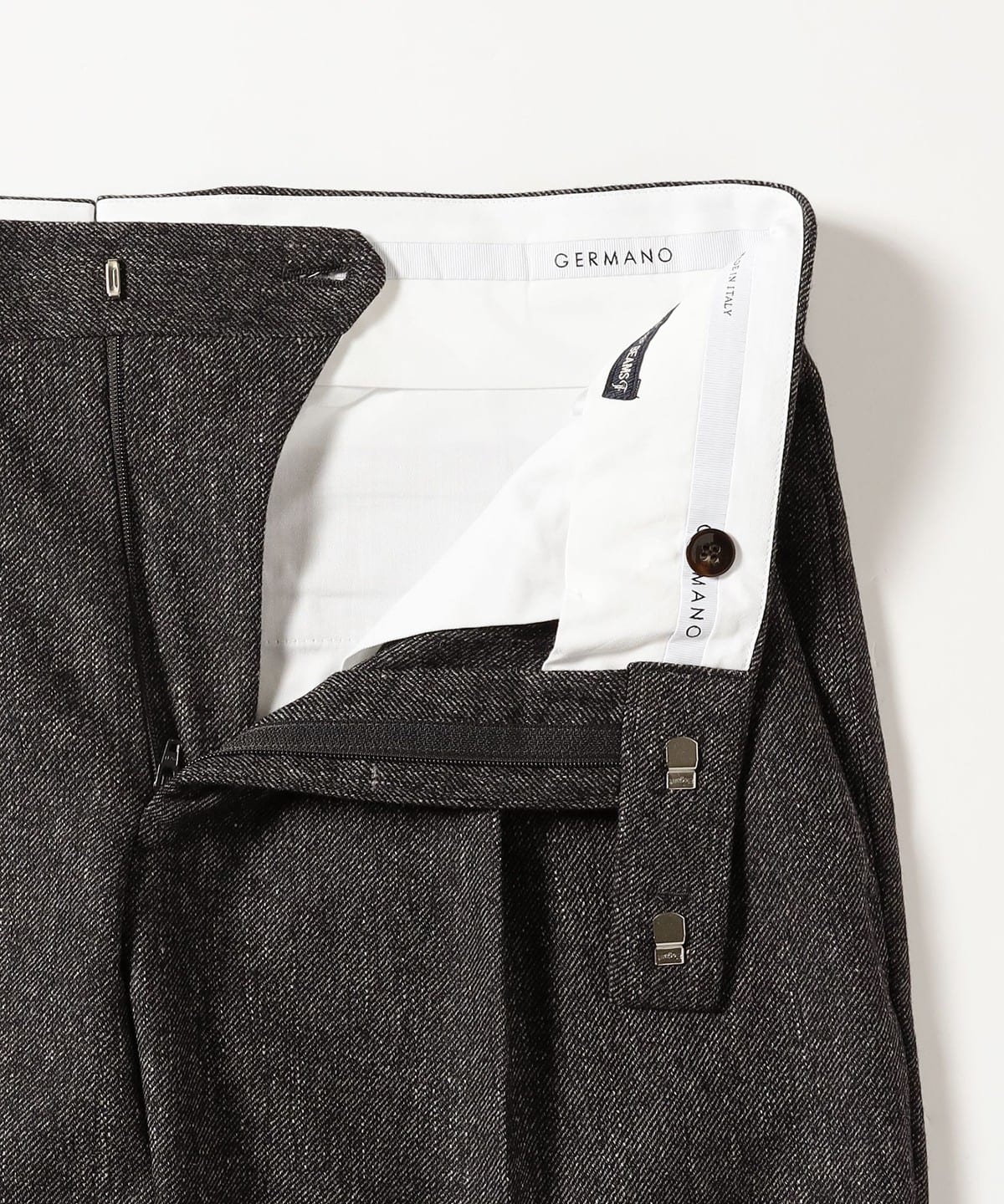 BEAMS F（ビームスF）GERMANO / OMERO ミックスファブリック 1プリーツ