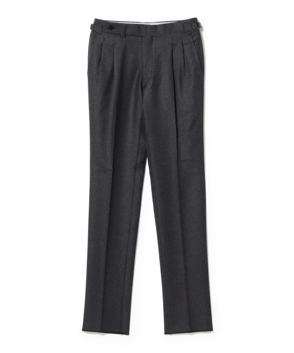 【別注】IGARASHI TROUSERS / ジャパンフランネル 2プリーツ サイドアジャスター スラックス
