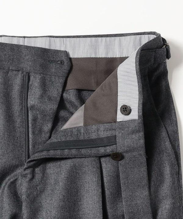 【別注】IGARASHI TROUSERS / ジャパンフランネル 2プリーツ サイドアジャスター スラックス