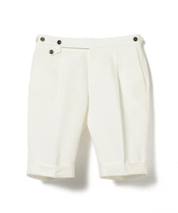 PT TORINO / BUSINESS コットンリネン 1プリーツ サイドアジャスター ショーツ