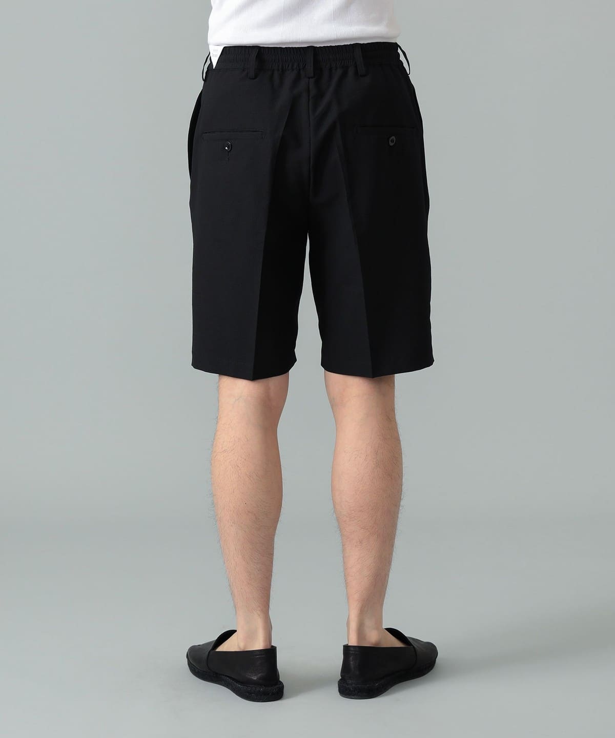 【別注】PT01×BEAMS F バミューダ ショートパンツ ブラック 46 BEAMS F（ビームスF）【別注】Tangent / ポリエステル シアサッカー