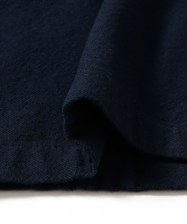 Cotton silk 2-pleat shorts with side adjusters