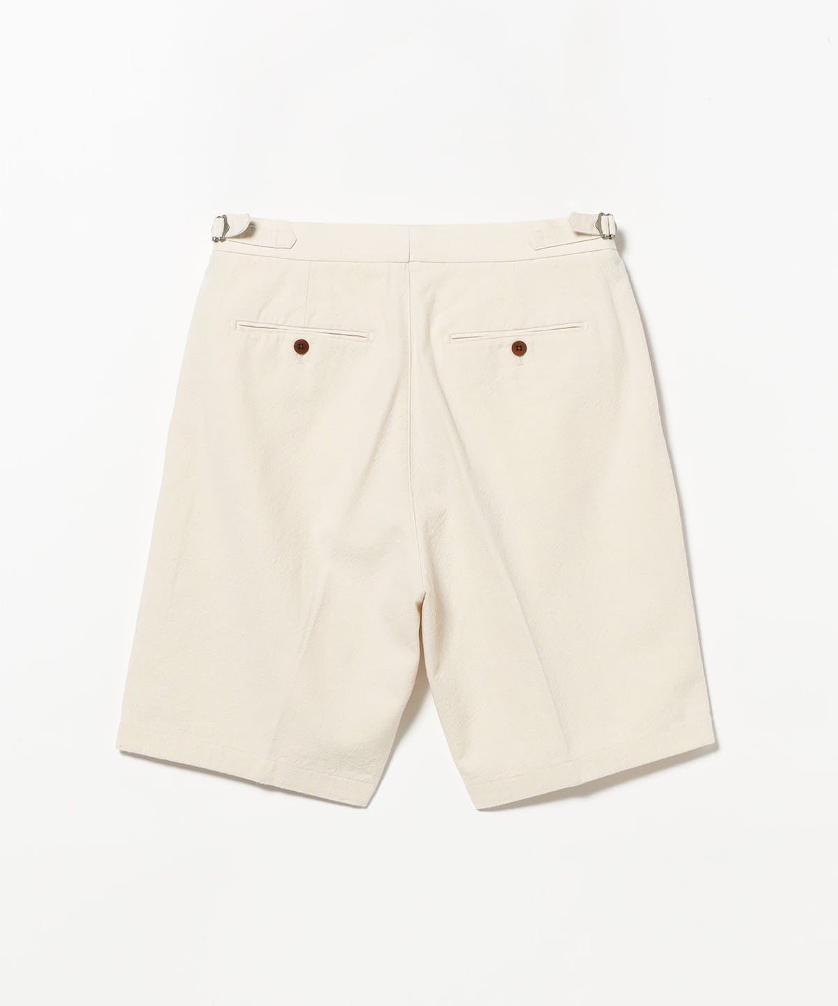 BEAMS F（ビームスF）コットンシルク 2プリーツ サイドアジャスター
