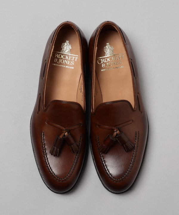 BEAMS F（ビームスF）CROCKETT&JONES / CAVENDISH3 カーフ タッセル 