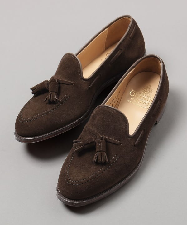 BEAMS F CROCKETT&JONES / CAVENDISH 3 suede tassel loafers BEAMS 