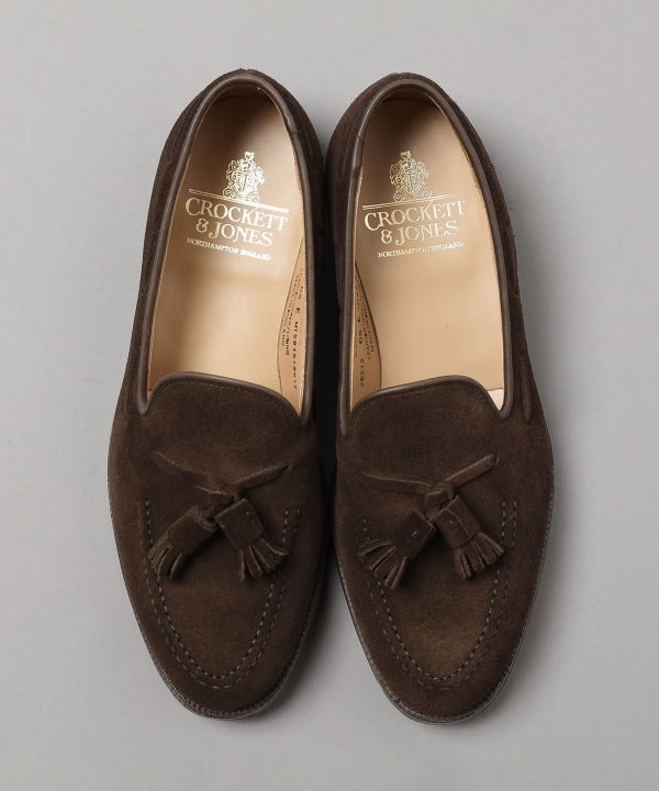 BEAMS F CROCKETT&JONES / CAVENDISH 3 suede tassel loafers BEAMS 