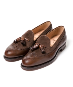 ▲CROCKETT&JONES / 別注 CHESTER カーフ×スエード コンビタッセルローファー