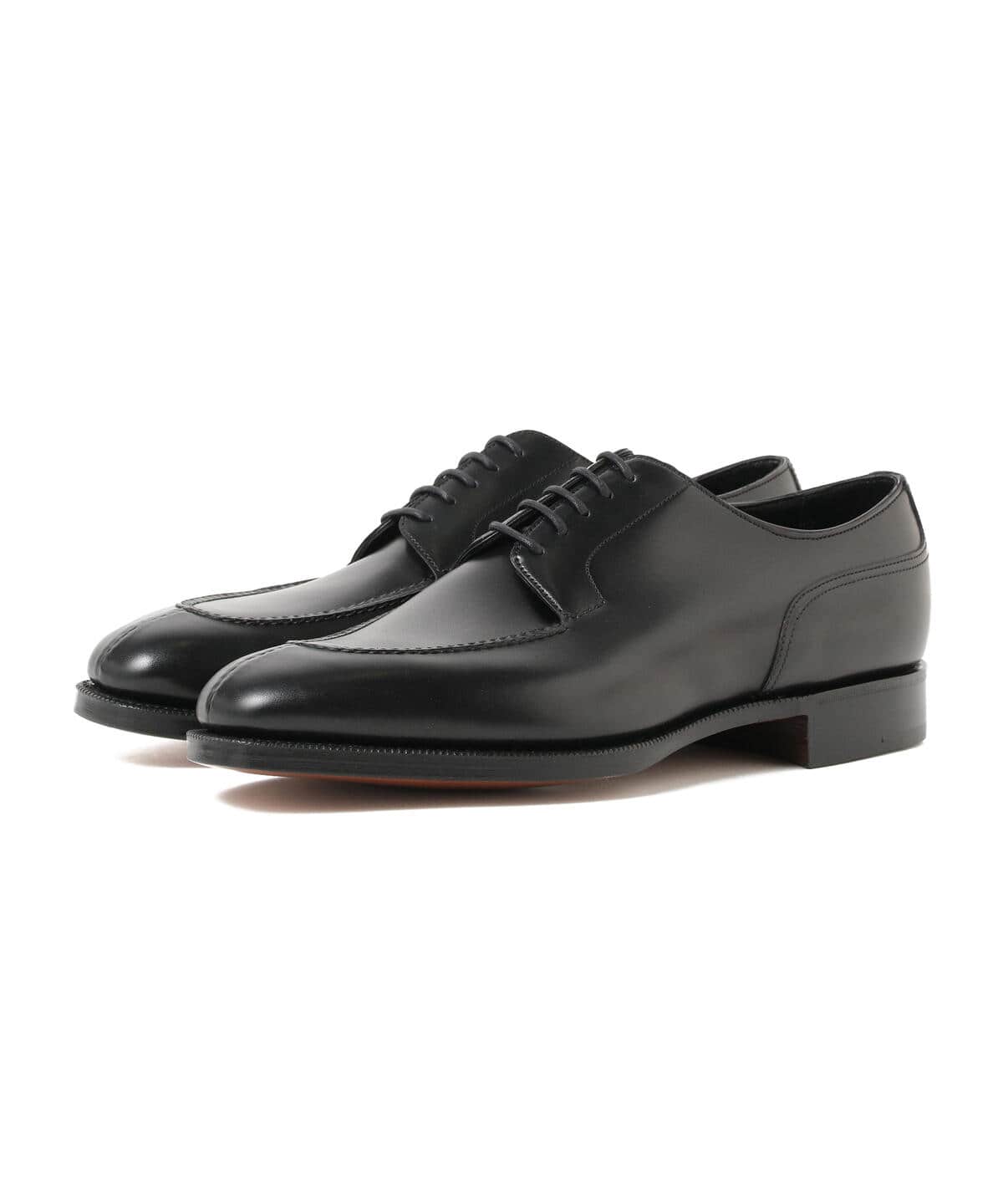 BEAMS F EDWARD GREEN / 606E DOVER black calf U-tip shoes ...