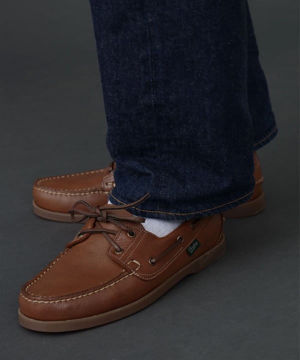 BEAMS F BEAMS Paraboot BARTH Grained Leather Deck Shoes