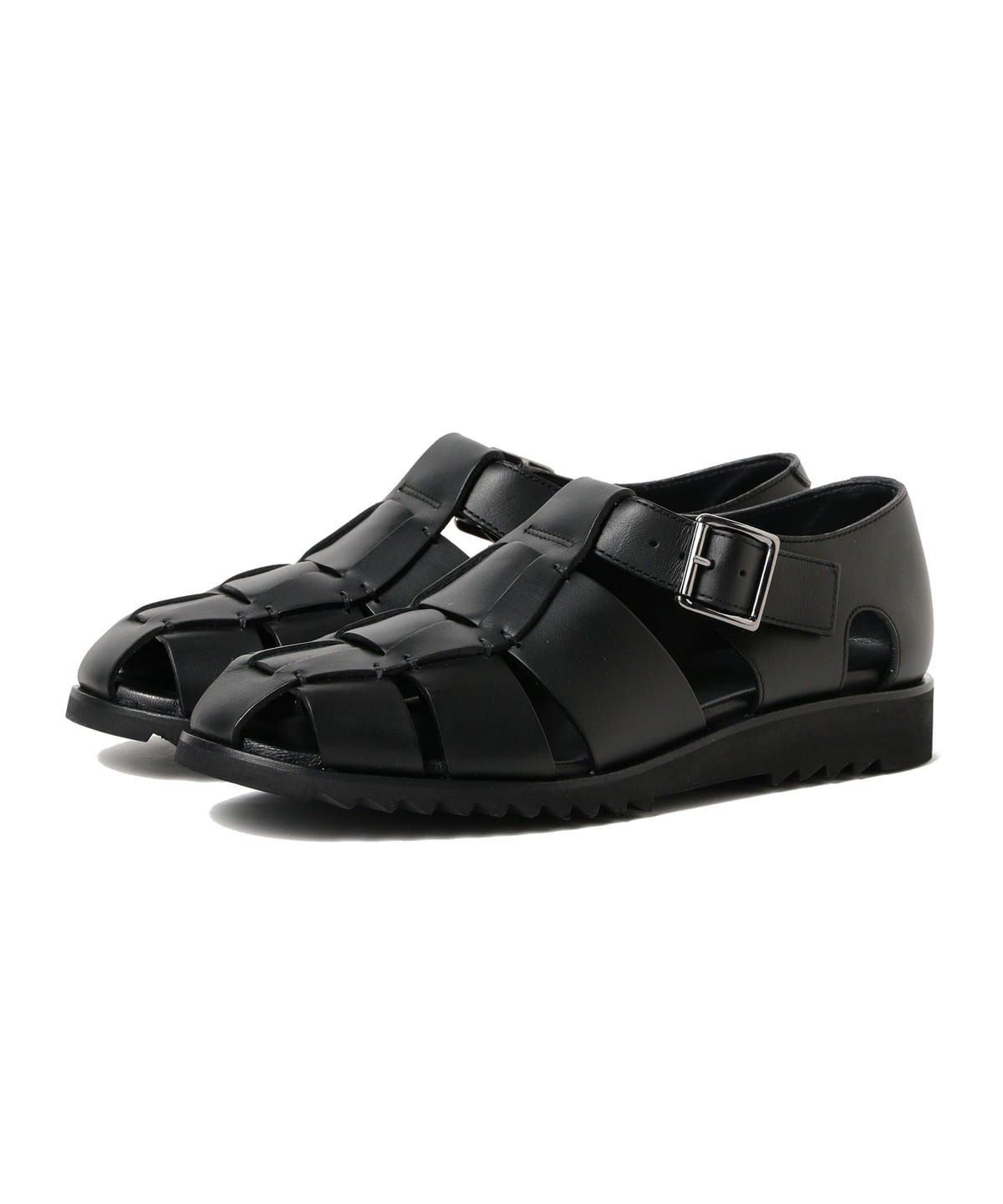 Paraboot パラブーツ / PACIFIC レザー グルカサンダル シューズ MEN NOIR EU40 Paraboot パラブーツ / PACIFIC レザー グルカサンダル シューズ MEN NOIR EU40