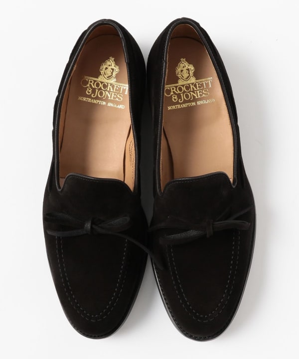 CROCKETT&JONES / WENDOVER 3 スエード リボンローファー