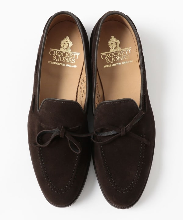 CROCKETT&JONES / WENDOVER 3 スエード リボンローファー