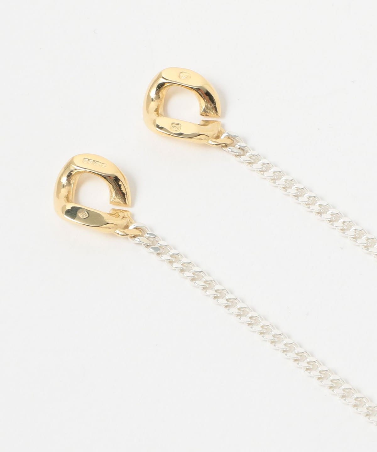 BEAMS F (BEAMS F) BUNNEY / Silver + Yellow Gold Curved Clasp L