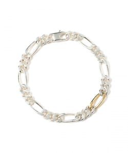 BUNNEY / シルバー+イエローゴールド スモールフィガロ ブレスレット