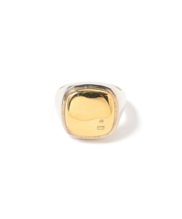 BEAMS F BUNNEY / Silver + Yellow Gold Signet Ring (Accessory Ring 