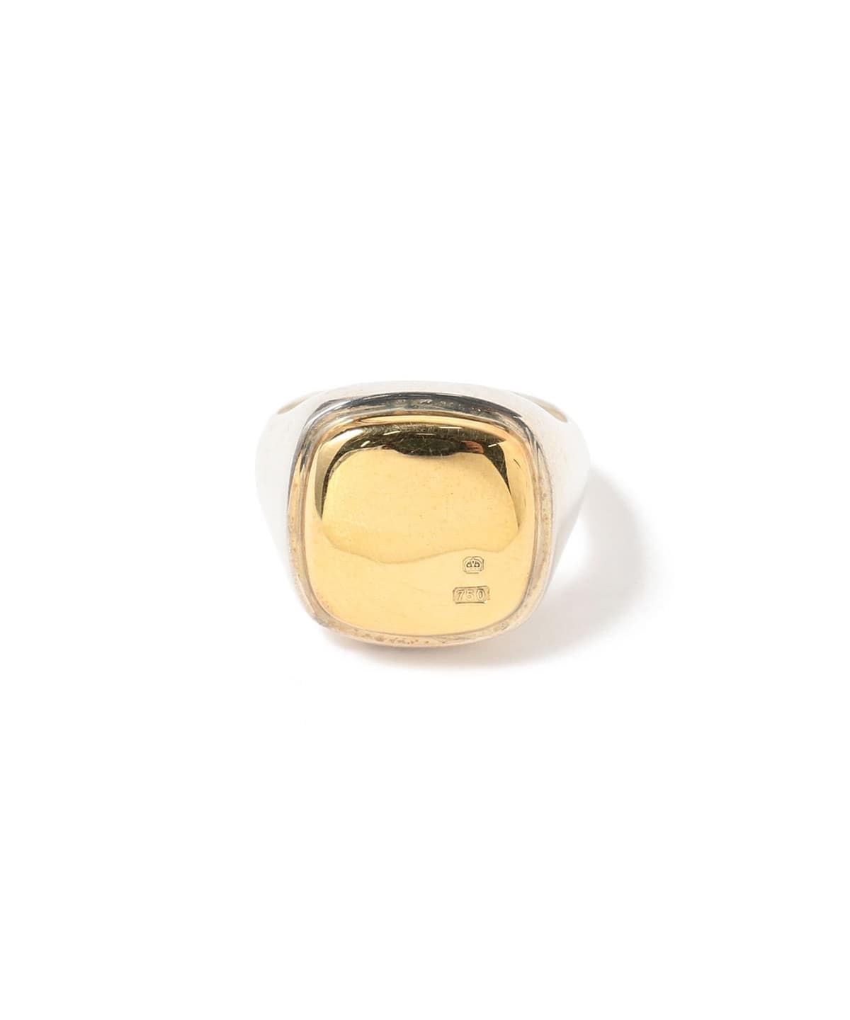 BEAMS F BUNNEY / Silver + Yellow Gold Signet Ring (Accessory 