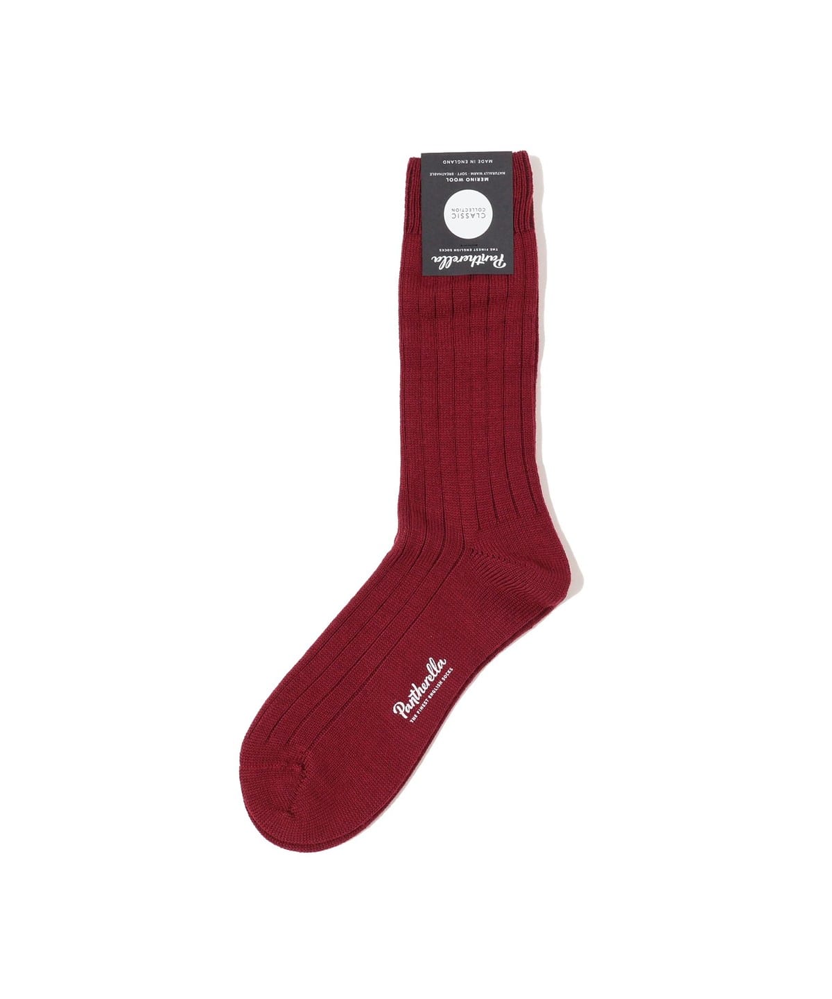 【別注】Pantherella パンセレラ / ウールナイロン 5x1 リブソックス レッグウェア MEN WINE S 【別注】Pantherella パンセレラ / ウールナイロン 5x1 リブソックス レッグウェア MEN WINE S