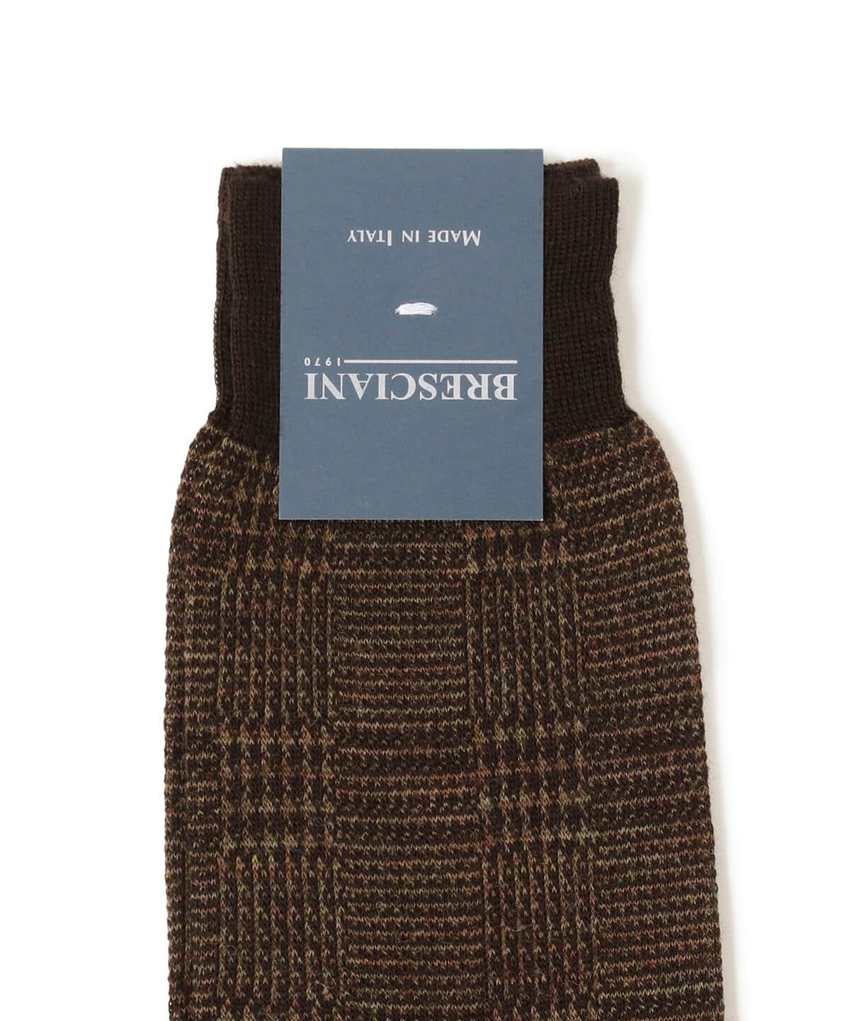 【訳あり】 BEAMS グレン ウールナイロン / F（ビームスF）BRESCIANI レッグウェア