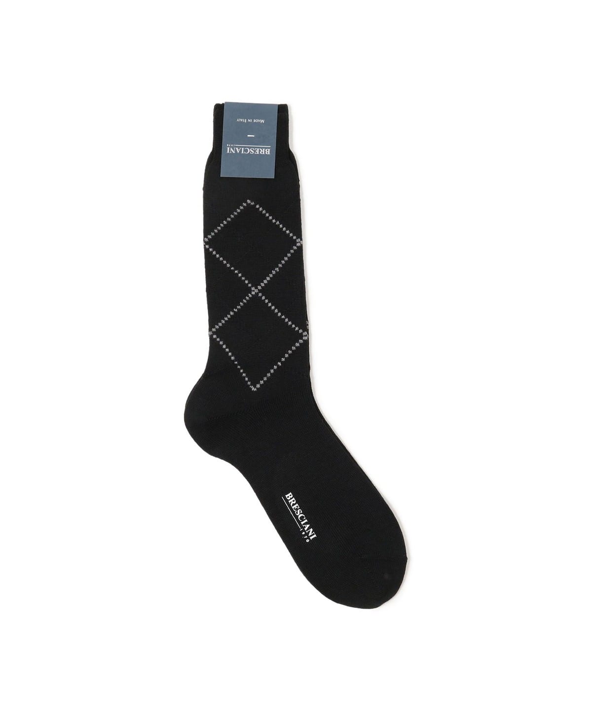 BRESCIANI ブレッシアーニ / ウールナイロン アーガイルソックス レッグウェア MEN BLACK/114 ONE SIZE BRESCIANI ブレッシアーニ / ウールナイロン アーガイルソックス レッグウェア MEN BLACK/114 ONE SIZE