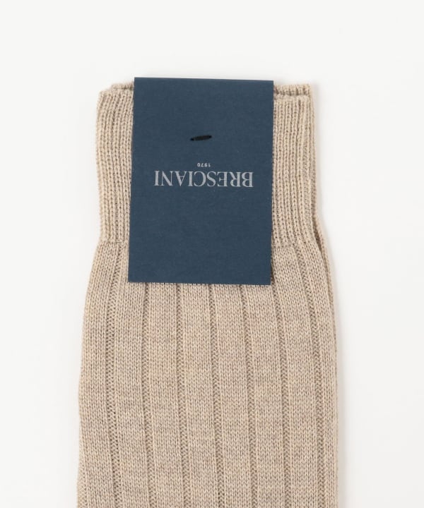 BEAMS F BRESCIANI / wool nylon ribbed socks (leg wear socks