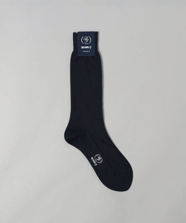 BEAMS F（ビームスF）コットン アーガイルソックス（レッグ