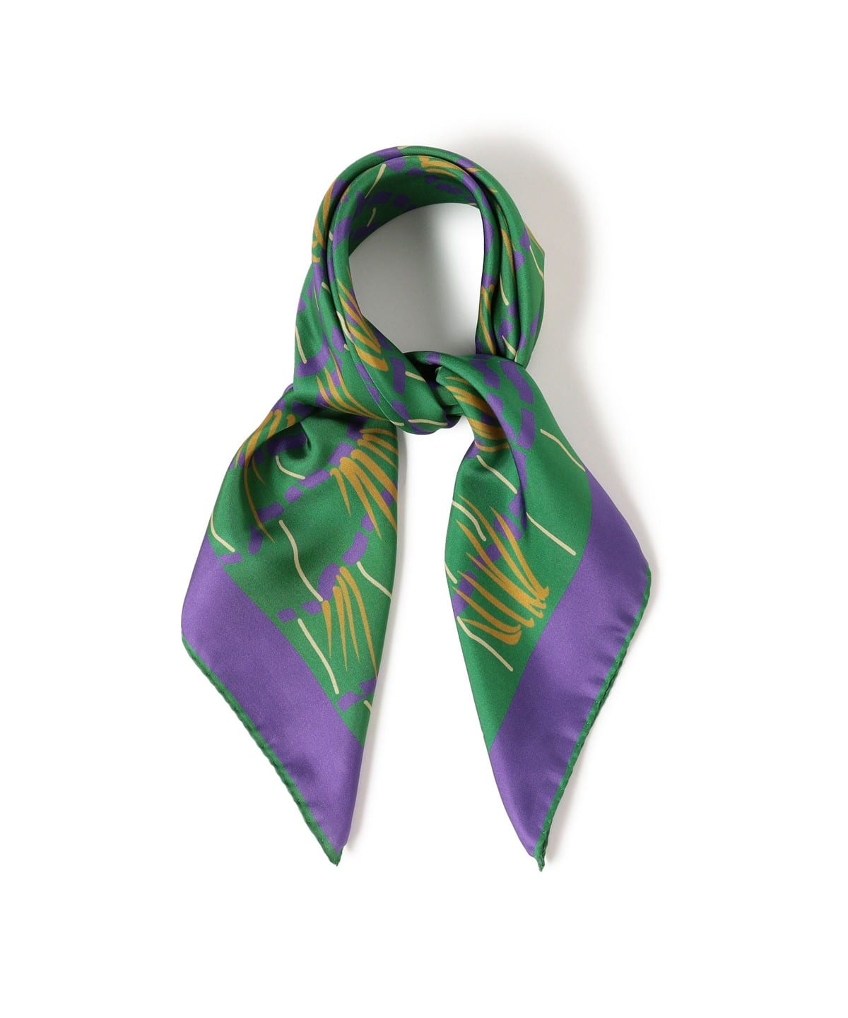 BEAMS F（ビームスF）LELYS / シルク バンブー柄 ネッカチーフ