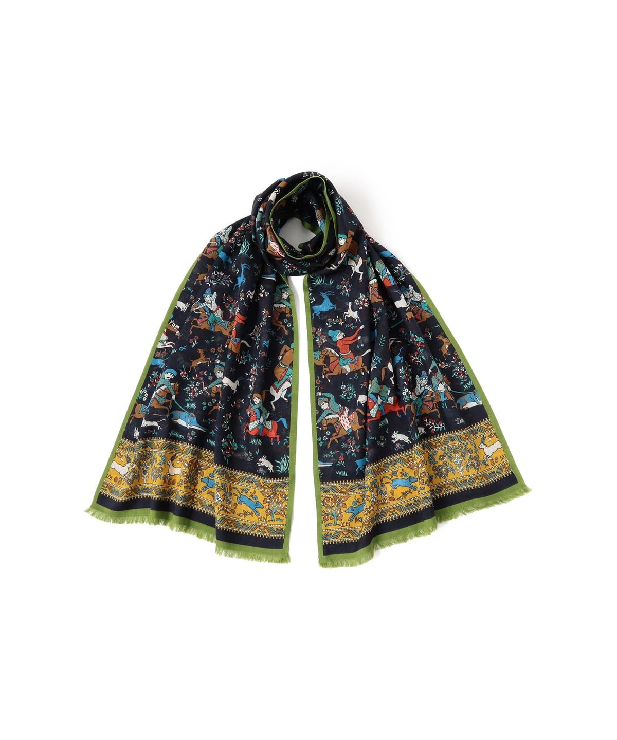 DRAKE'S シルク100% HAND PRINTED ストール 英国製 DRAKE'S シルク100