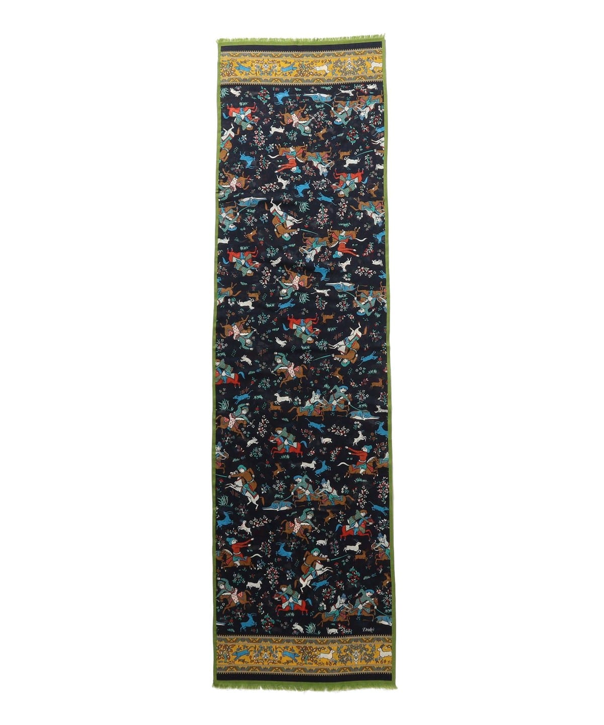 DRAKE'S シルク100%  HAND PRINTED ストール 英国製 DRAKE'S シルク100% HAND PRINTED ストール 英国製 DRAKE'S