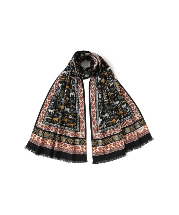 BEAMS F（ビームスF）【別注】Drake's / ウールシルク アニマル