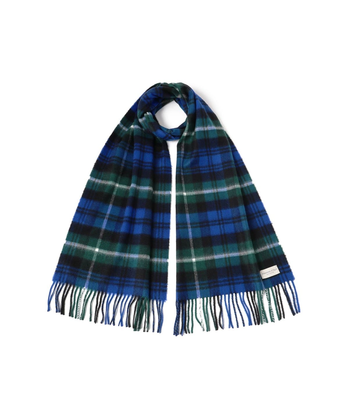 Johnstons of Elgin / カシミヤ チェック マフラー ファッション雑貨 MEN BLUE/AU9184 ONE SIZE Johnstons of Elgin / カシミヤ チェック マフラー ファッション雑貨 MEN BLUE/AU9184 ONE SIZE